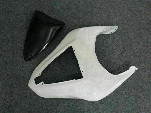 Black White Elf 2007-2008 Kawasaki ZX6R Motorcycle Fairings