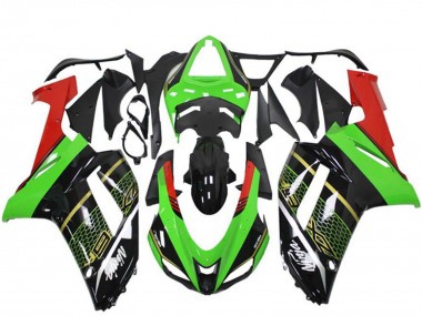 Green Black 2007-2008 Kawasaki ZX6R Motorcycle Fairing