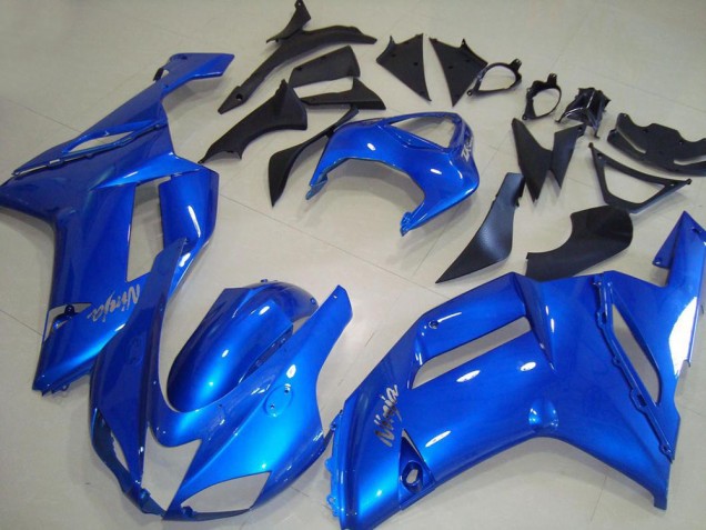 Blue 2007-2008 Kawasaki ZX6R Abs Motorcycle Fairings
