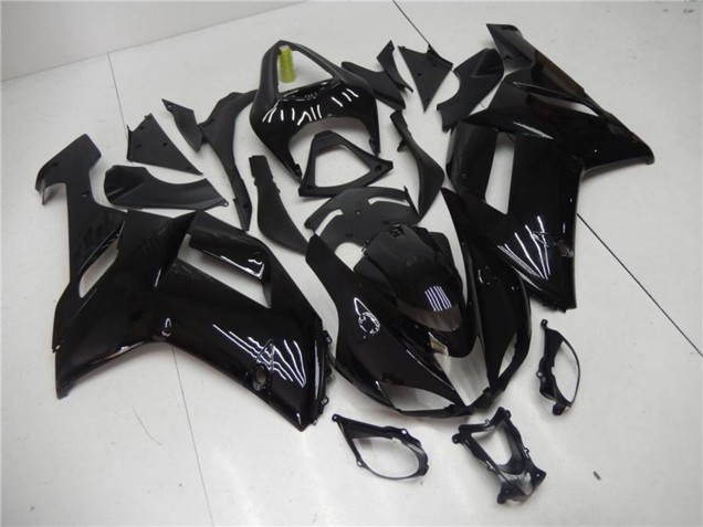 Glossy Black 2007-2008 Kawasaki ZX6R Abs Motorcycle Fairing