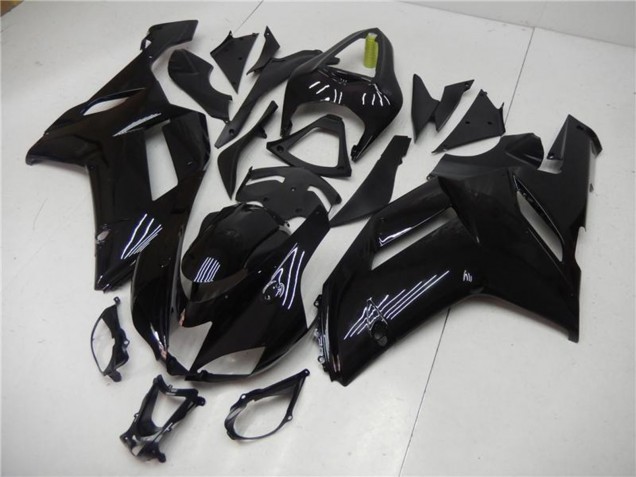 Glossy Black 2007-2008 Kawasaki ZX6R Abs Motorcycle Fairing