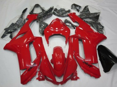 Red 2007-2008 Kawasaki ZX6R Motorcycle Fairings