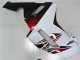 White Black Red 2007-2008 Kawasaki ZX6R Motorcycle Fairings