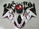 White Black Red 2007-2008 Kawasaki ZX6R Motorcycle Fairings
