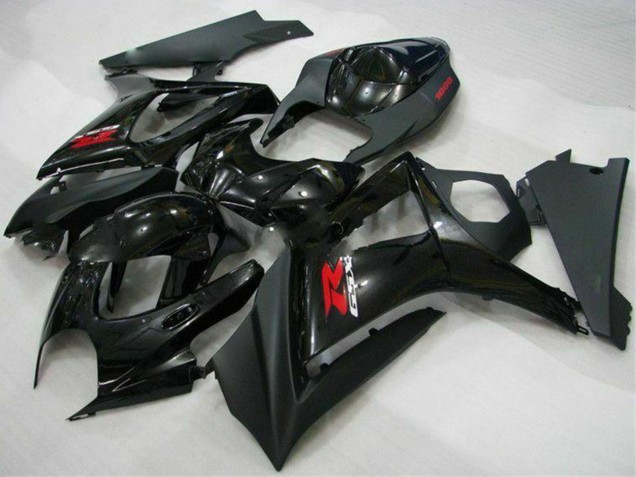 Glossy Black Matte Black Red 2007-2008 Suzuki GSXR 1000 Motorcycle Fairings