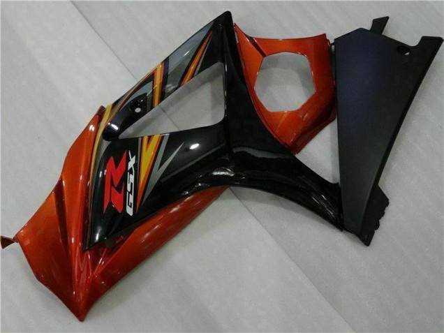 Black Orange 2007-2008 Suzuki GSXR 1000 Motorcycle Fairings