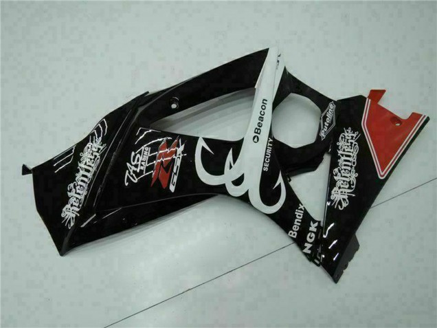 Glossy Black Red White 2007-2008 Suzuki GSXR 1000 Motorcycle Fairings