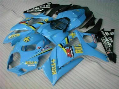 Blue Gold Black Rizla 2007-2008 Suzuki GSXR 1000 Motorcycle Fairing Kits