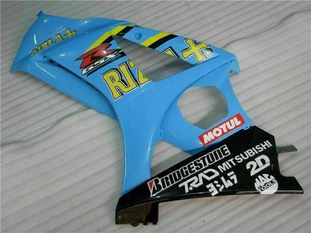 Blue Gold Black Rizla 2007-2008 Suzuki GSXR 1000 Motorcycle Fairing Kits