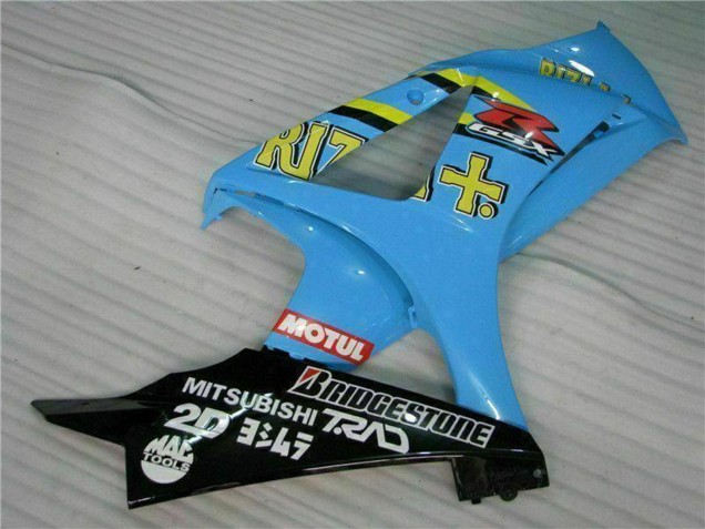 Blue Gold Black Rizla 2007-2008 Suzuki GSXR 1000 Motorcycle Fairing Kits