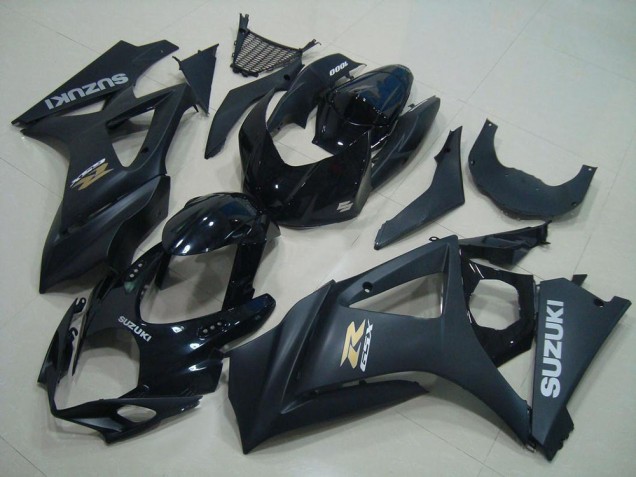 Glossy Black Matte Black Gold OEM Style 2007-2008 Suzuki GSXR 1000 Motorcycle Fairings