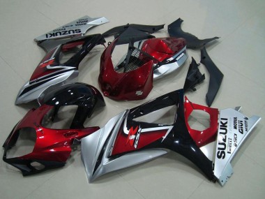Red Silver Glossy Black 2007-2008 Suzuki GSXR 1000 Motorcycle Fairing