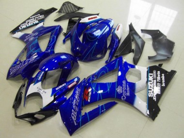Blue White Black Corona 2007-2008 Suzuki GSXR 1000 Motorcycle Fairing