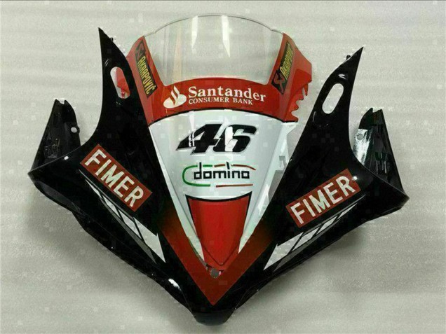 Red White Black Fimer Santander 46 2007-2008 Yamaha YZF R1 Motorcycle Fairings
