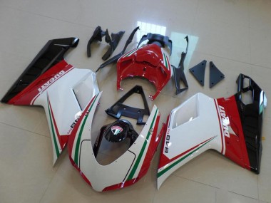 White Red Green Glossy Black 2007-2014 Ducati 848 Motorcycle Fairing