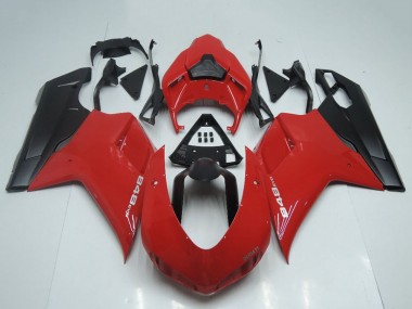 Red Matte Black OEM Style 2007-2014 Ducati 848 Motorcycle Fairings