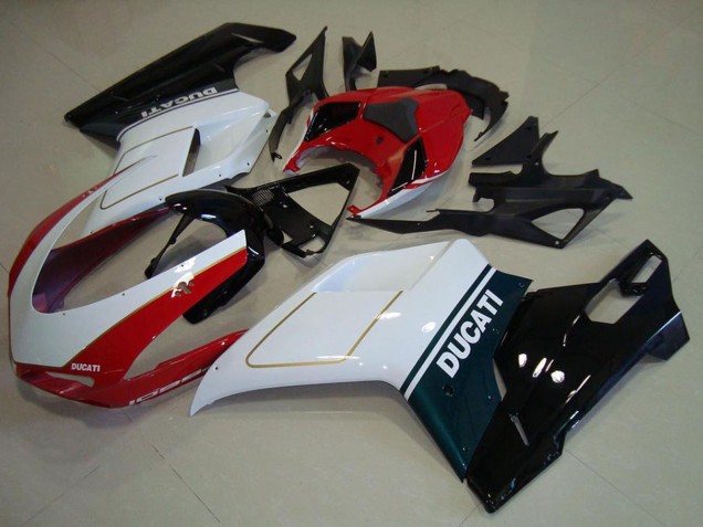 White Red Glossy Black 2007-2014 Ducati 1098 Motorcycle Fairing