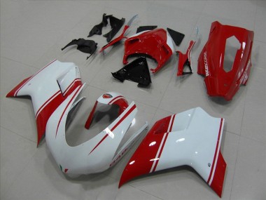 White Red Racing Version 2007-2014 Ducati 848 Motorcycle Fairings