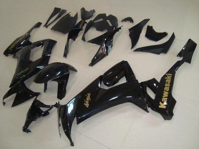 Glossy Black Gold Decal 2008-2010 Kawasaki ZX10R Motorcycle Fairings