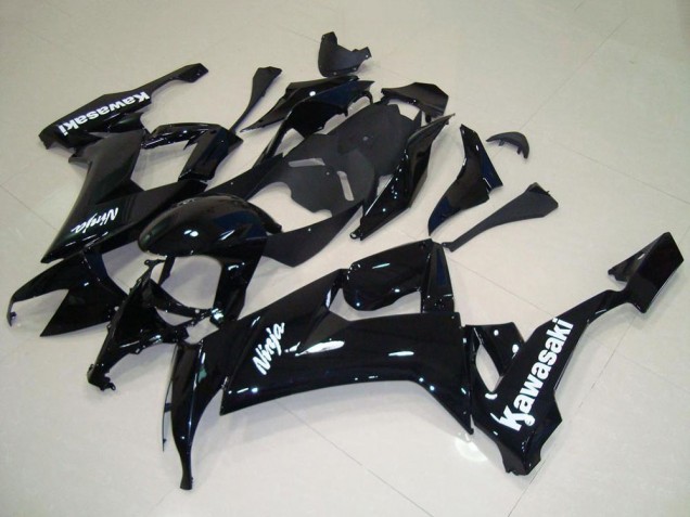 Glossy Black White Decal 2008-2010 Kawasaki ZX10R Motorcycle Fairing