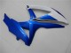 White Blue 2008-2010 Suzuki GSXR 600/750 Motorcycle Fairings