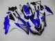 White Blue Black Red Line 2008-2010 Suzuki GSXR 600/750 Motorcycle Fairings