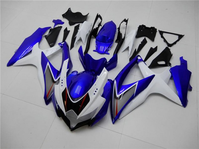 White Blue Black Red Line 2008-2010 Suzuki GSXR 600/750 Motorcycle Fairings
