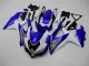 White Blue Black Red Line 2008-2010 Suzuki GSXR 600/750 Motorcycle Fairings