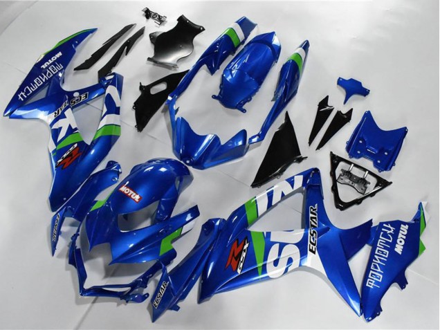 Blue White Green Black 2008-2010 Suzuki GSXR 600/750 Motorcycle Fairings