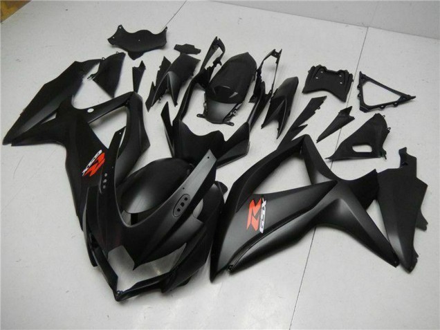 Matte Black Red 2008-2010 Suzuki GSXR 600/750 Motorcycle Fairings