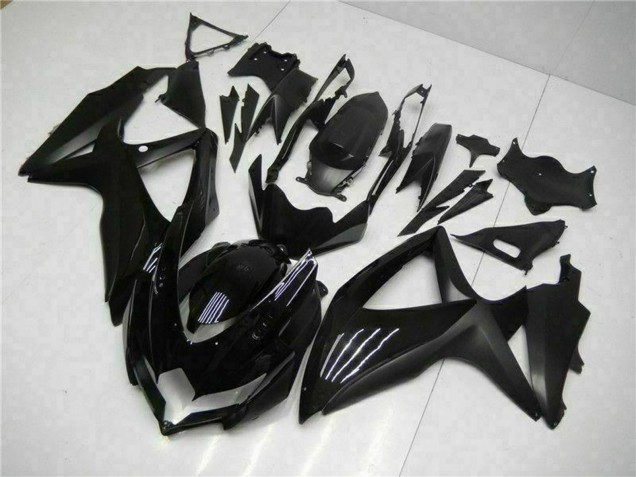 Glossy Black Matte Black 2008-2010 Suzuki GSXR 600/750 Motorcycle Fairings