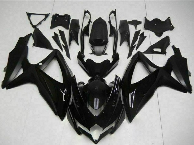 Glossy Black Matte Black 2008-2010 Suzuki GSXR 600/750 Motorcycle Fairings