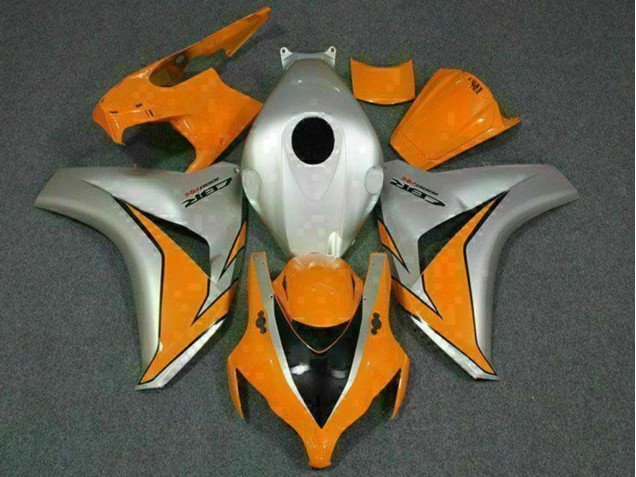 Silver Orange 2008-2011 Honda CBR1000RR Motorcycle Fairings