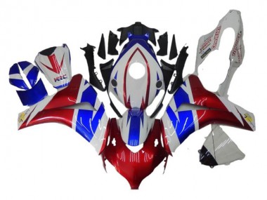 White Red Blue 2008-2011 Honda CBR1000RR Motorcycle Fairings