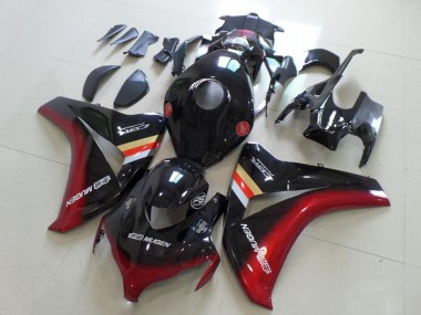 Glossy Black Red Mugen 2008-2011 Honda CBR1000RR Motorcycle Fairings