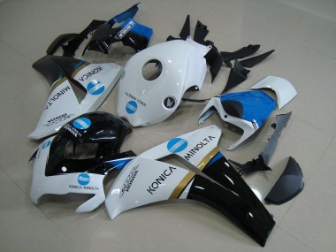 White Blue Glossy Black Konica Minolta 2008-2011 Honda CBR1000RR Motorcycle Fairings