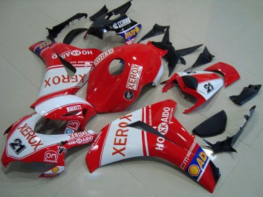 White Red Xerox 21 2008-2011 Honda CBR1000RR Motorcycle Fairings