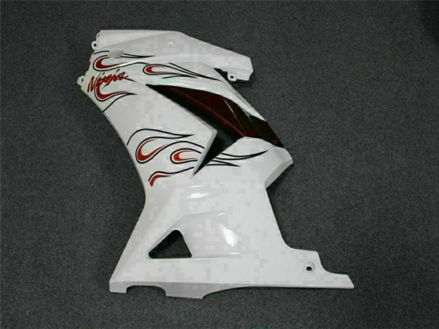 White Red 2008-2012 Kawasaki EX250 Motorcycle Fairings