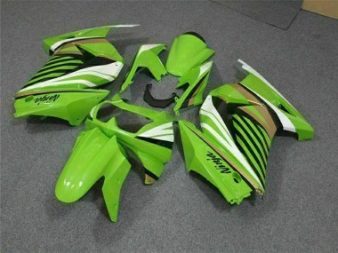 Green White Black 2008-2012 Kawasaki EX250 Motorcycle Fairing