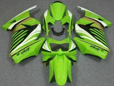 Green White Black 2008-2012 Kawasaki EX250 Motorcycle Fairing