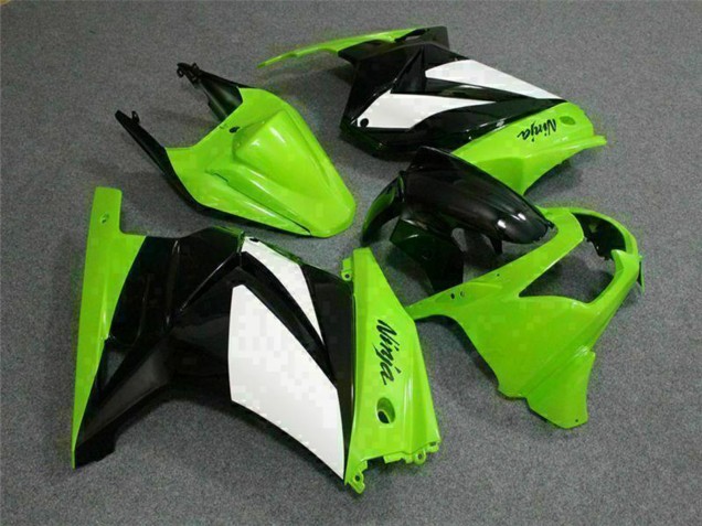Green White Black 2008-2012 Kawasaki EX250 Motorcycle Fairings