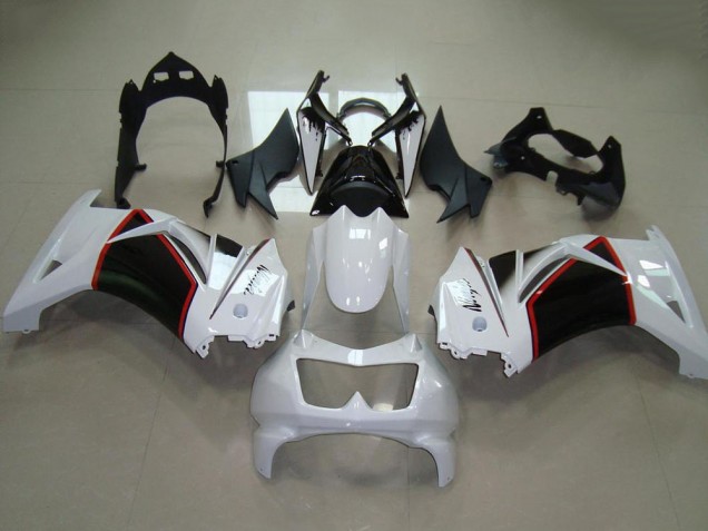 White Red Glossy Black 2008-2012 Kawasaki ZX250R Motorcycle Fairings