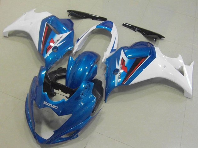White Blue 2008-2013 Suzuki GSX650F Motorcycle Fairings