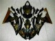 Glossy Black Gold Flame 2008-2016 Yamaha YZF R6 Motorcycle Fairings