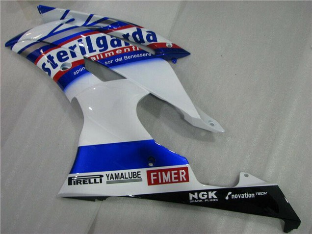White Blue Red Sterilgarda Volvo Fimer Yamalube 2008-2016 Yamaha YZF R6 Motorcycle Fairings