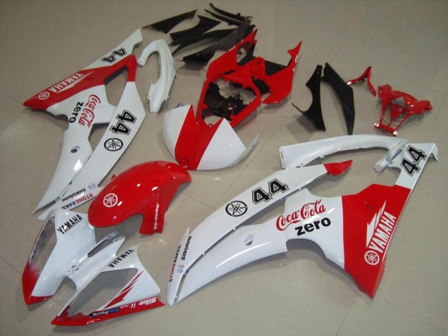 White Red Cocacola 44 2008-2016 Yamaha YZF R6 Motorcycle Fairings