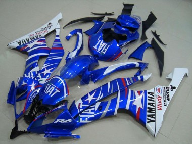 White Blue Fiat Motul Michelin 2008-2016 Yamaha YZF R6 Motorcycle Fairings