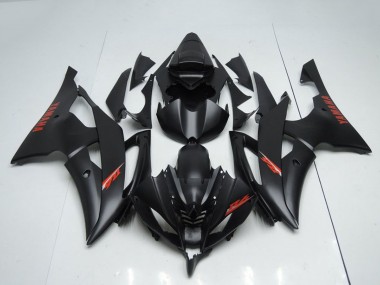 Matte Black Red Decals 2008-2016 Yamaha YZF R6 Motorcycle Fairings