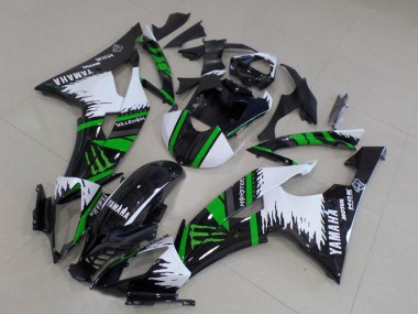 White Glossy Black Green Monster Motul 2008-2016 Yamaha YZF R6 Motorcycle Fairings