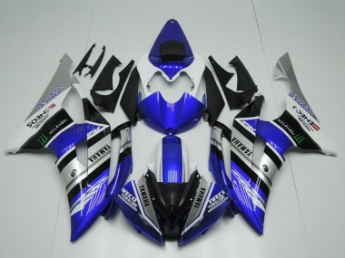 White Blue Silver Black Monster ENEOS Yamalube Semakin Didepan 2008-2016 Yamaha YZF R6 Motorcycle Fairings